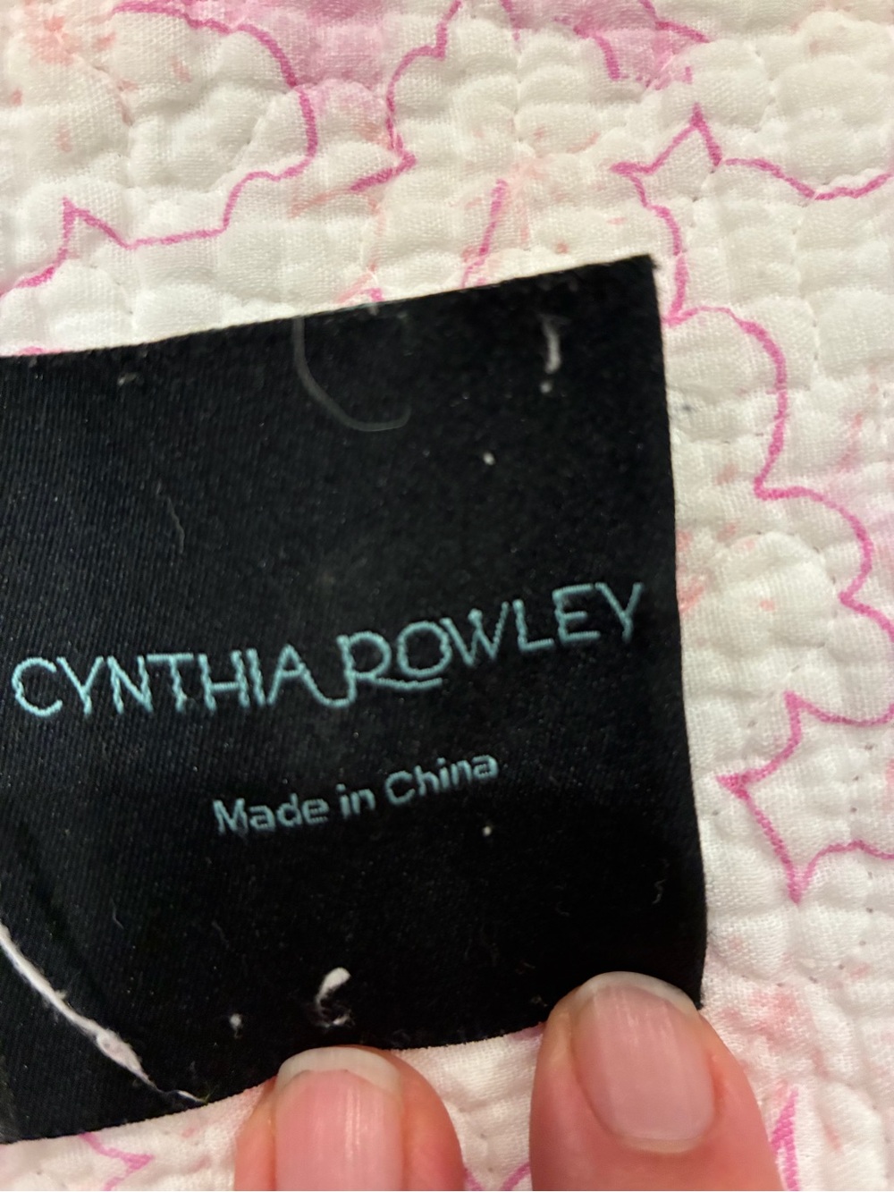 Cynthia Rowley Pink Floral Hydrangea Quilt 100% Cotton Girly Feminine Full - Picture 9 of 10
